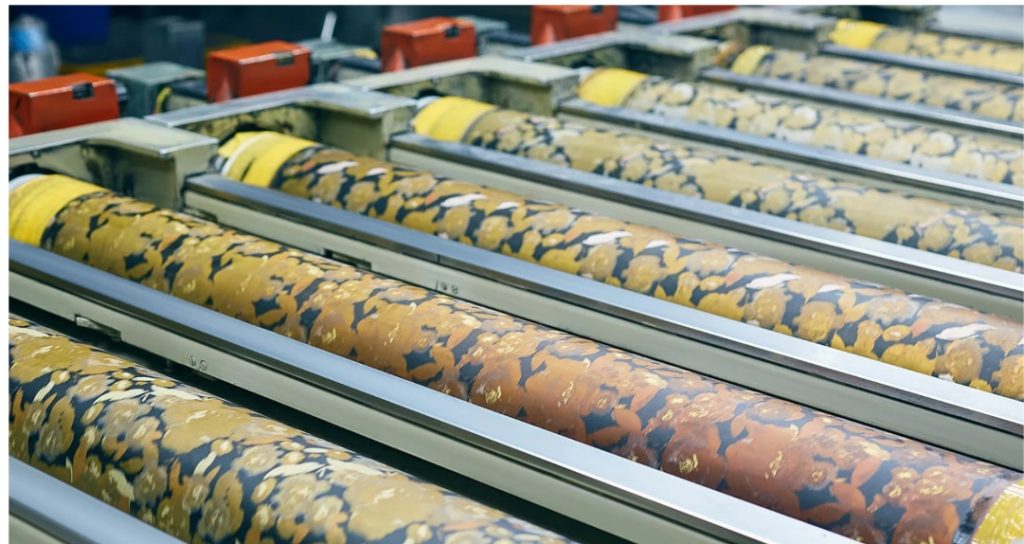 Rotary screen printing
